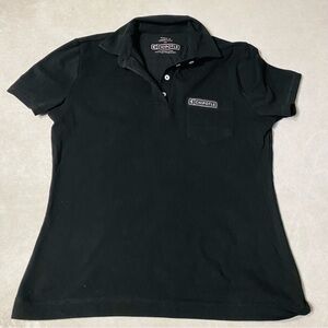 Chipotle Mexican Grill Women’s Polo Size Medium Black Loomstate organic Cotton